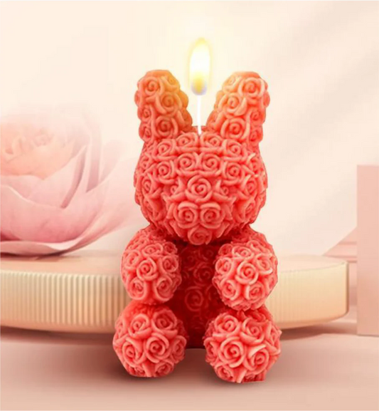 pango rose teddy candle